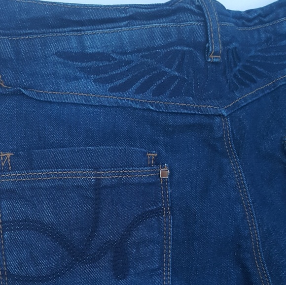 Womens Wide Leg Jeans D-Stiag Cotton Low Rise Blue - Picture 6 of 6